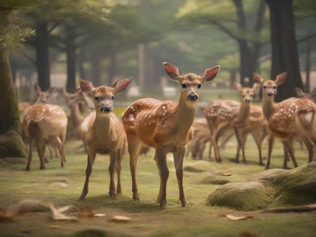 Cute Deer in Nara Park, Kyoto
