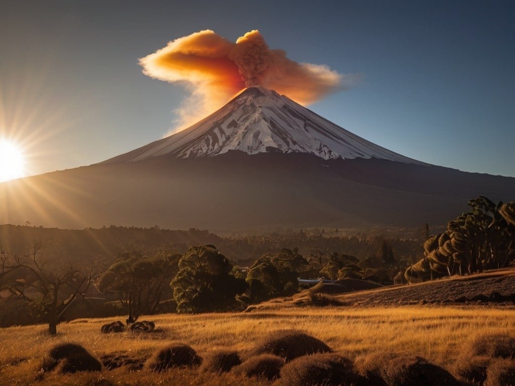 Popocatépetl volcano in Mexico